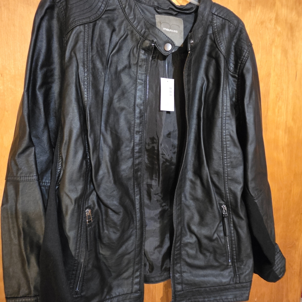Maurices Dark Faux Leather Jacket